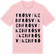 Pink Cotton t-shirt med Frösviken ordlek t-shirt