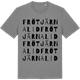 Mid Heather Gray t-shirt med Frötjärnalid ordlek t-shirt
