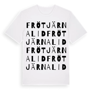 Frötjärnalid ordlek t-shirt – ekologisk bomull t-shirt från Pinshirt