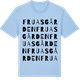 Blue Soul t-shirt med Fruasgården ordlek t-shirt