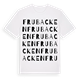 White t-shirt med Frubacken ordlek t-shirt
