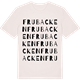 Vintage White t-shirt med Frubacken ordlek t-shirt