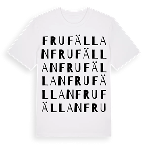 Frufällan ordlek t-shirt – ekologisk bomull t-shirt från Pinshirt