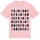 Pink Cotton t-shirt med Frugården ordlek t-shirt