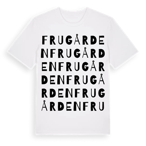 Frugården ordlek t-shirt – ekologisk bomull t-shirt från Pinshirt
