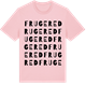 Pink Cotton t-shirt med Frugered ordlek t-shirt