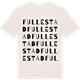 Vintage White t-shirt med Fullestad ordlek t-shirt