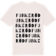 Vintage White t-shirt med Funkeröd ordlek t-shirt