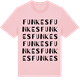 Pink Cotton t-shirt med Funkes ordlek t-shirt