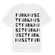 White t-shirt med Funkhuset ordlek t-shirt