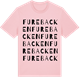 Pink Cotton t-shirt med Furebacken ordlek t-shirt