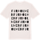 Vintage White t-shirt med Furholmen ordlek t-shirt
