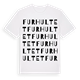 White t-shirt med Furhultet ordlek t-shirt
