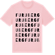 Pink Cotton t-shirt med Furuberg ordlek t-shirt