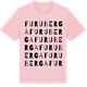 Pink Cotton t-shirt med Furuberga ordlek t-shirt