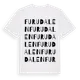White t-shirt med Furudalen ordlek t-shirt