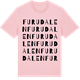 Pink Cotton t-shirt med Furudalen ordlek t-shirt