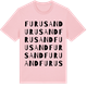 Pink Cotton t-shirt med Furusand ordlek t-shirt