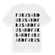 White t-shirt med Furusand ordlek t-shirt