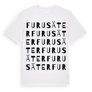 Furusäter ordlek t-shirt – ekologisk bomull t-shirt från Pinshirt