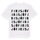 White t-shirt med Furusjö ordlek t-shirt