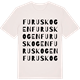 Vintage White t-shirt med Furuskogen ordlek t-shirt