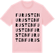 Pink Cotton t-shirt med Furusten ordlek t-shirt