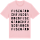 Pink Cotton t-shirt med Fusegården ordlek t-shirt