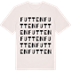 Vintage White t-shirt med Futten ordlek t-shirt