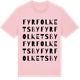 Pink Cotton t-shirt med Fyrfolkets by ordlek t-shirt