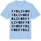 Blue Soul t-shirt med Fyrkemon ordlek t-shirt