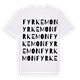 White t-shirt med Fyrkemon ordlek t-shirt