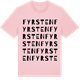 Pink Cotton t-shirt med Fyrsten ordlek t-shirt