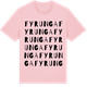 Pink Cotton t-shirt med Fyrunga ordlek t-shirt