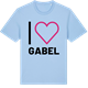 Blue Soul t-shirt med Jag älskar Gabel t-shirt stort tryck