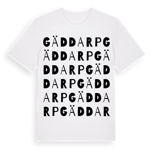 Gäddarp ordlek t-shirt – ekologisk bomull t-shirt från Pinshirt