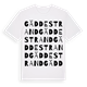 White t-shirt med Gädde strand ordlek t-shirt