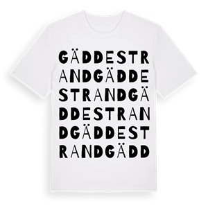 Gädde strand ordlek t-shirt – ekologisk bomull t-shirt från Pinshirt