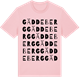 Pink Cotton t-shirt med Gäddeberg ordlek t-shirt