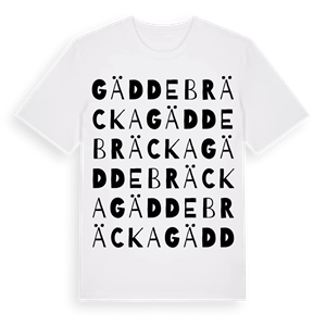 Gäddebräcka ordlek t-shirt – ekologisk bomull t-shirt från Pinshirt