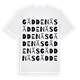 White t-shirt med Gäddenäs ordlek t-shirt
