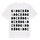White t-shirt med Gadderöd ordlek t-shirt