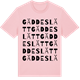 Pink Cotton t-shirt med Gäddeslätt ordlek t-shirt