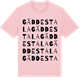Pink Cotton t-shirt med Gäddestala ordlek t-shirt