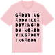 Pink Cotton t-shirt med Gäddvik ordlek t-shirt
