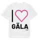 White t-shirt med Jag älskar Gäla t-shirt stort tryck