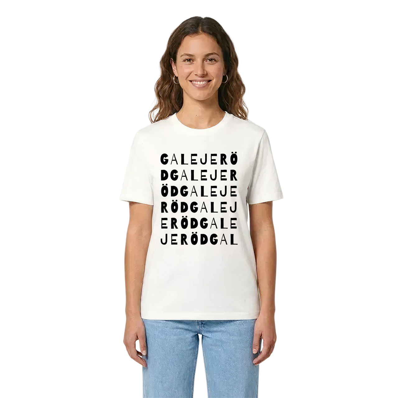 Galejeröd ordlek t-shirt i miljö
