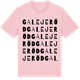 Pink Cotton t-shirt med Galejeröd ordlek t-shirt