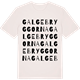 Vintage White t-shirt med Galgebryggorna ordlek t-shirt