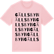 Pink Cotton t-shirt med Gällsbyn ordlek t-shirt
